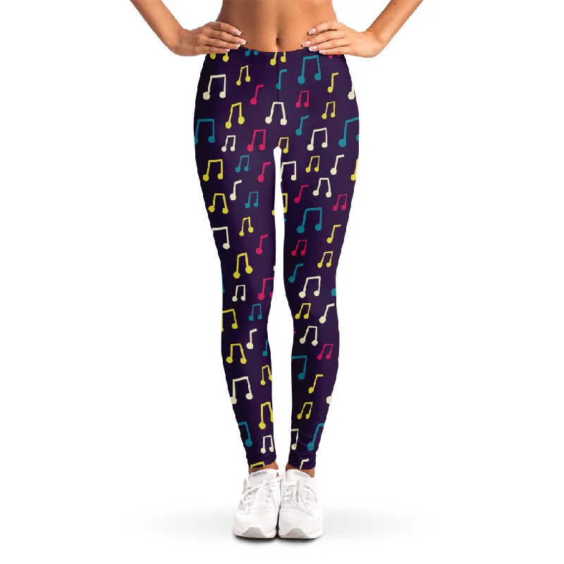 Exclusive Savings Cute Music Notes Pattern Print Women's Leggings