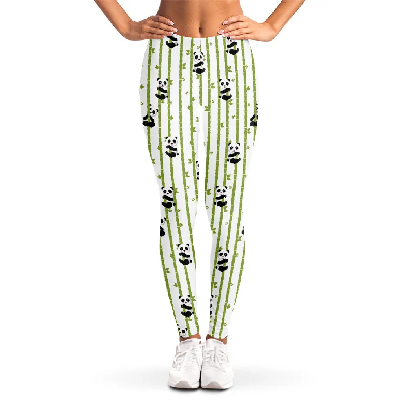 Price Drop Cute Panda And Bamboo Pattern Print Women's Leggings