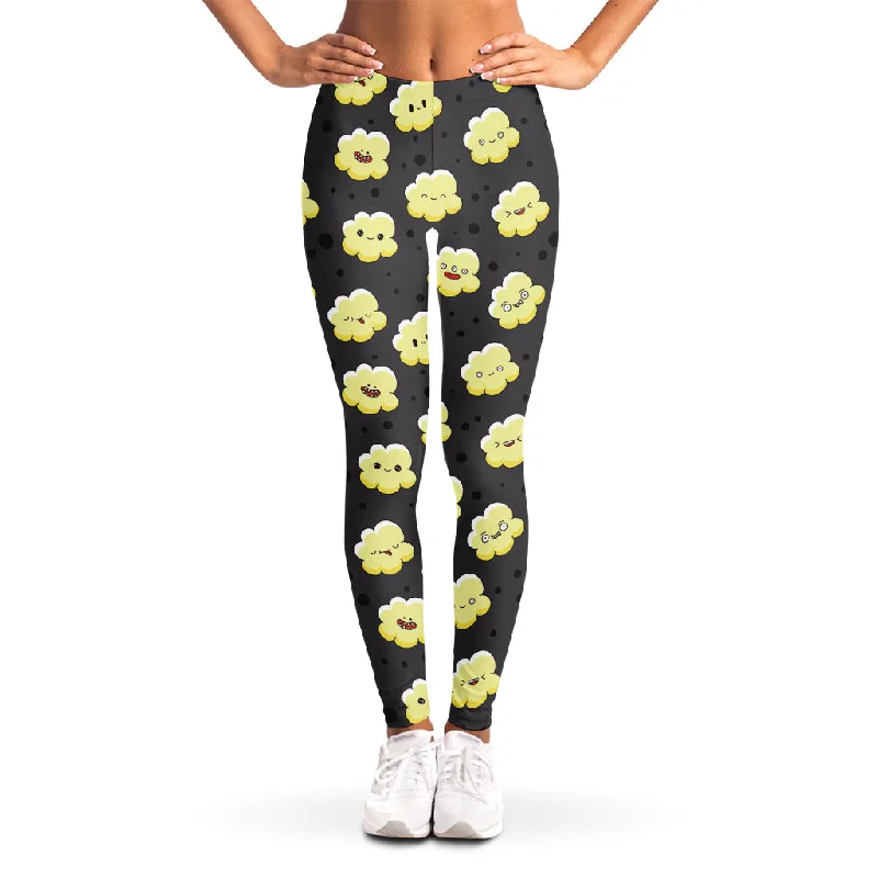 Great Deals Cute Popcorn Pattern Print Women's Leggings