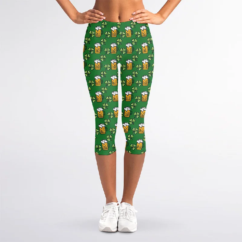 Today’s Special Cute St. Patrick's Day Pattern Print Women's Capri Leggings