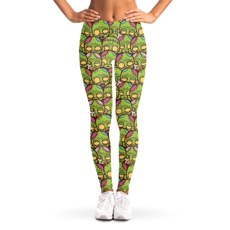 Members Only Cute Zombie Pattern Print Women's Leggings