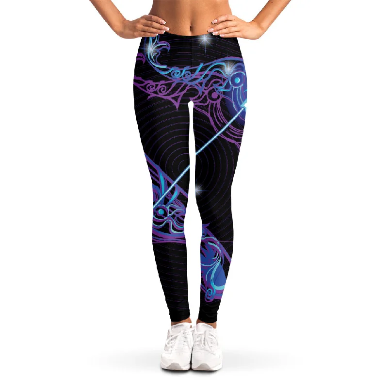 Extra Discounts Dark Sagittarius Zodiac Sign Print Women's Leggings
