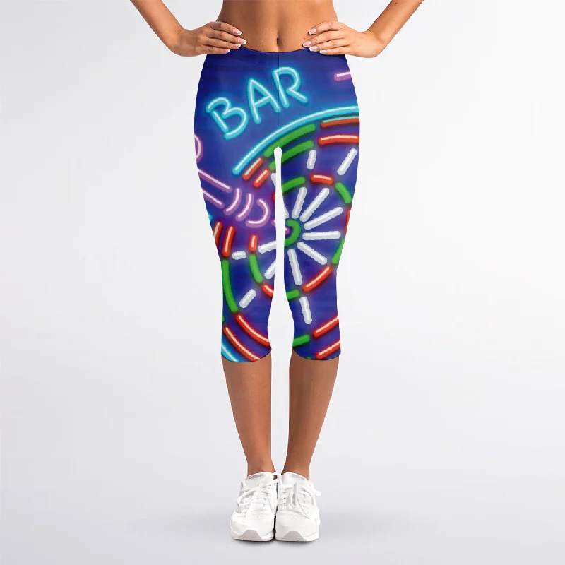 Price Meltdown Darts Bar Sign Print Women's Capri Leggings