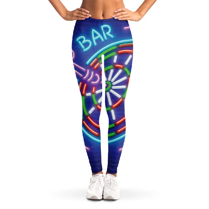 Midnight Madness Darts Bar Sign Print Women's Leggings