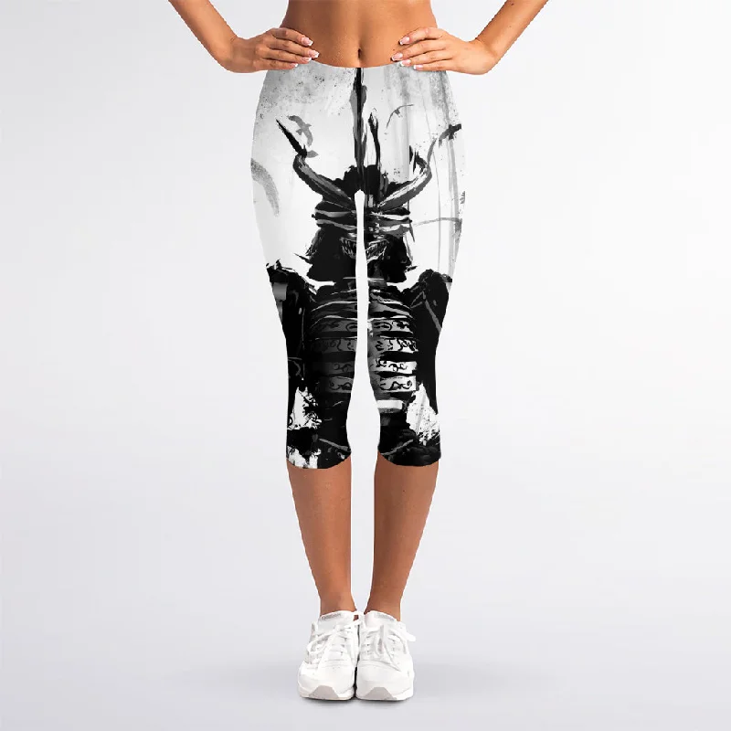 Special Savings Demon Samurai Print Women's Capri Leggings