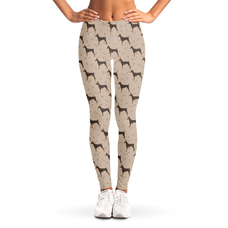 Holiday Sale Doberman Pinscher Pattern Print Women's Leggings