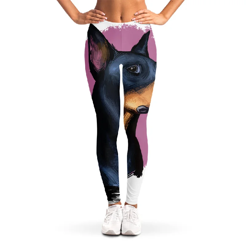 Year-End Sale Dobermann Portrait Print Women's Leggings