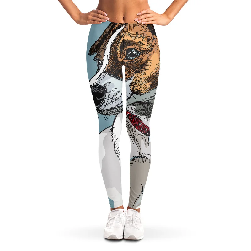 Huge Savings Drawing Jack Russell Terrier Print Women's Leggings