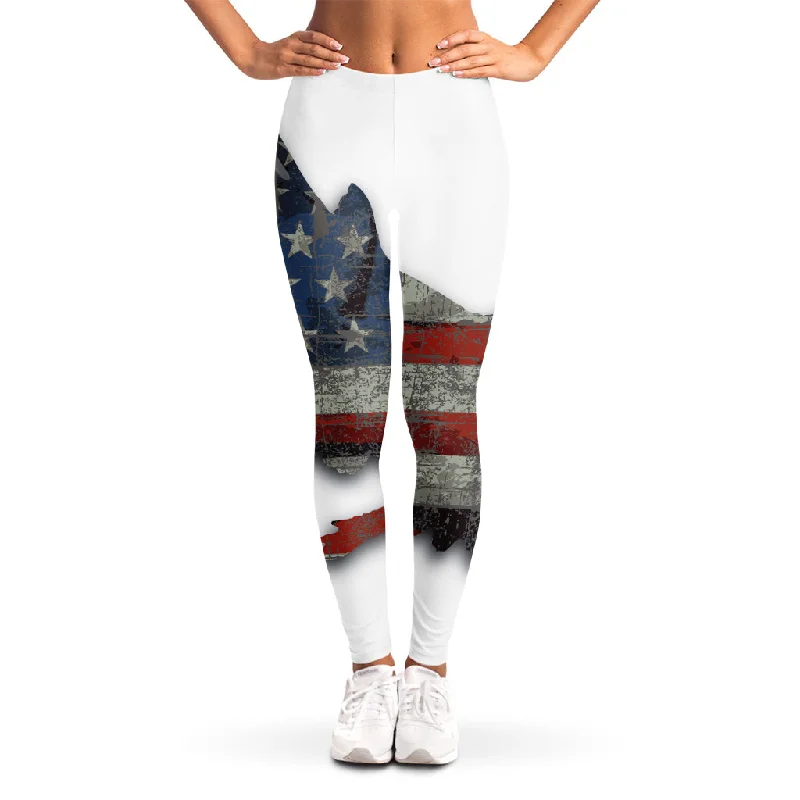 Exclusive Offers Eagle American Flag Print Women's Leggings