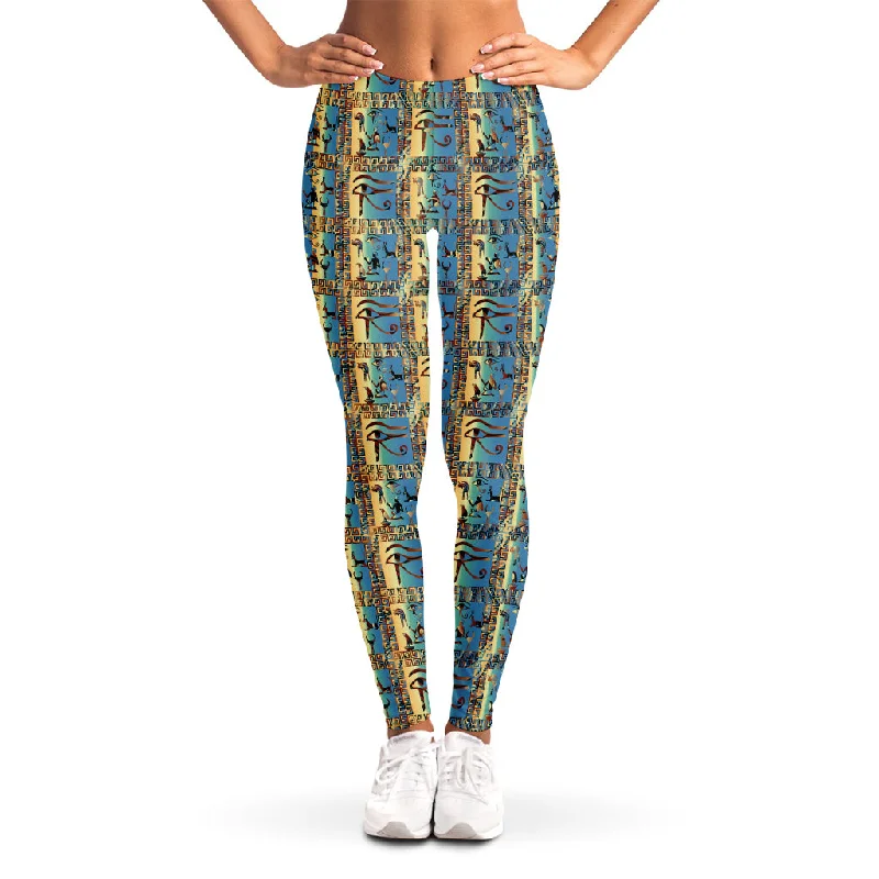 Final Clearance Egyptian Eye Of Horus Pattern Print Women's Leggings