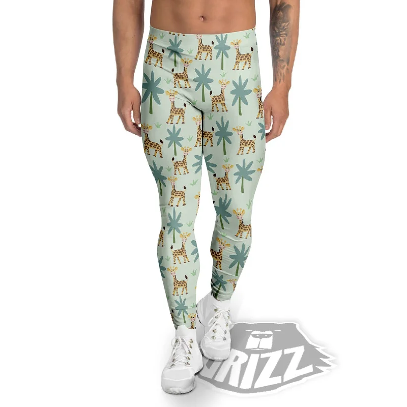 Huge Savings Giraffe Cartoon Print Pattern Men's Leggings