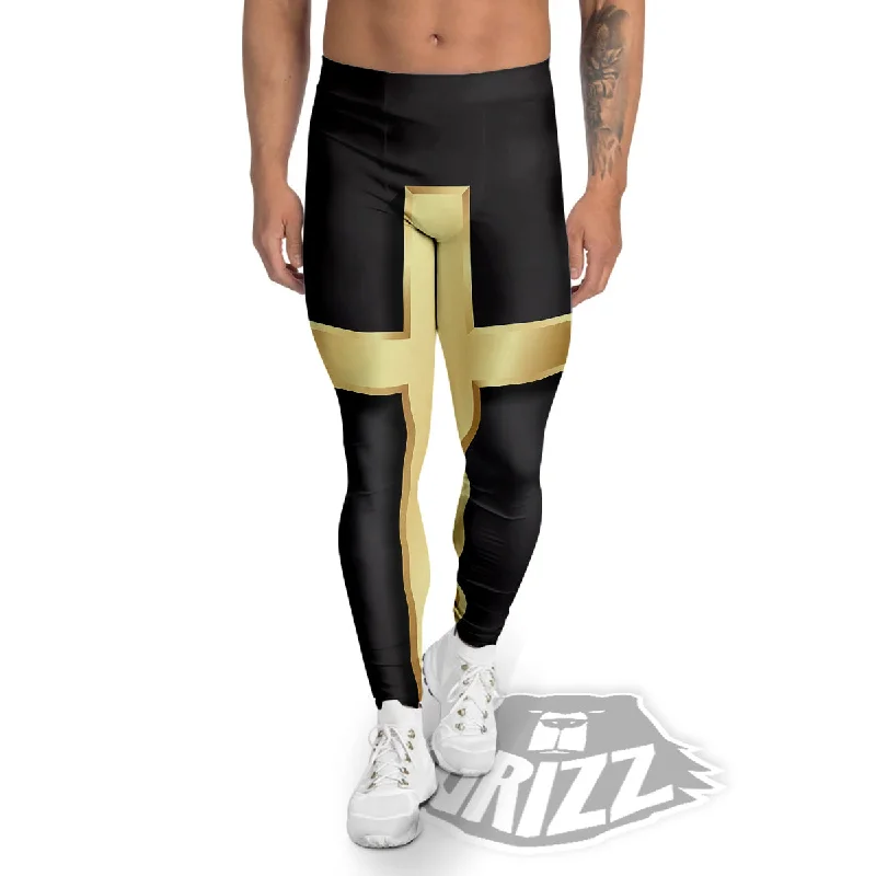 Unbeatable Prices Golden Cross Classic Print Men's Leggings