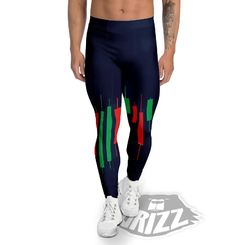 Steals and Deals Graph Chart Candlestick Stock Print Men's Leggings