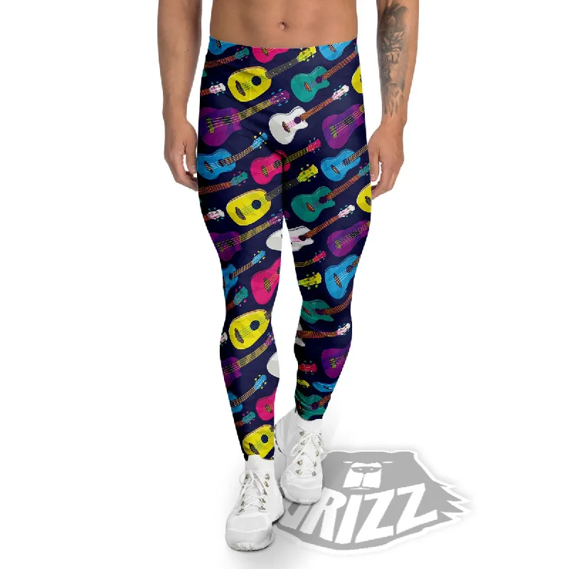 Fantastic Offers Guitar Colorful Print Pattern Men's Leggings