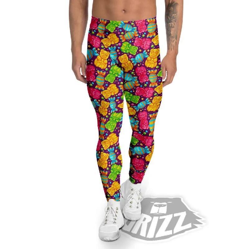 Crazy Deals Gummy Colorful Print Men's Leggings
