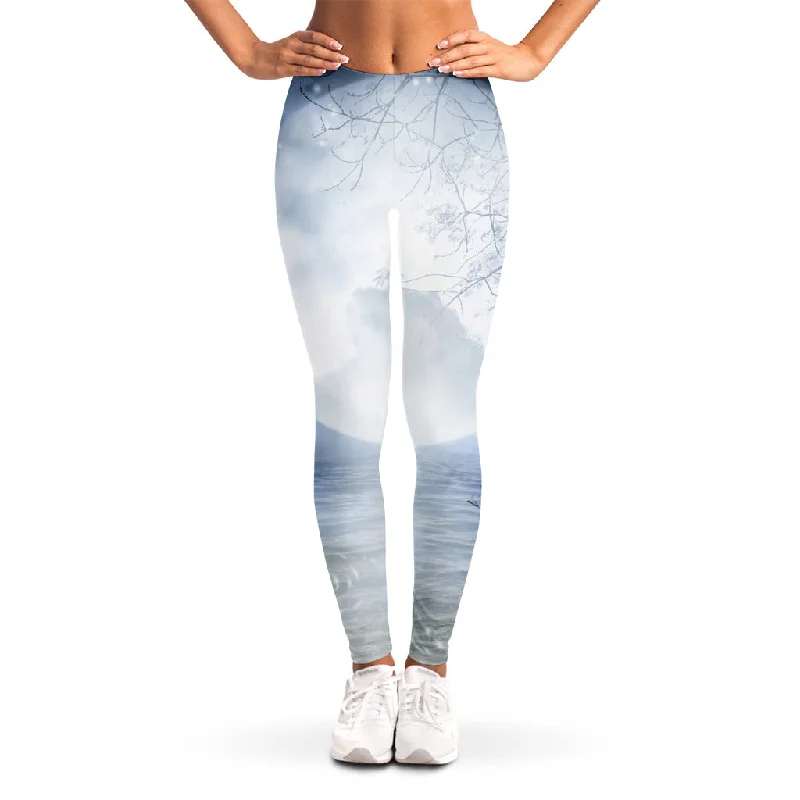 Price Drop Alert Halloween Moonlight Print Women's Leggings