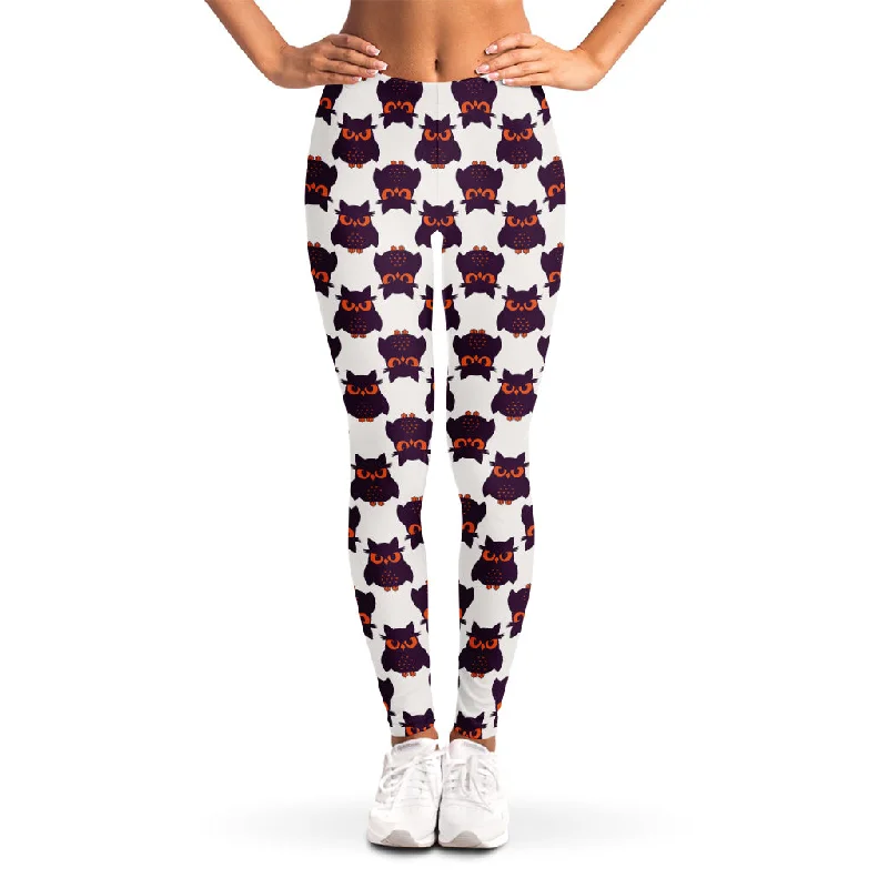 Super Sale Halloween Owl Pattern Print Women's Leggings