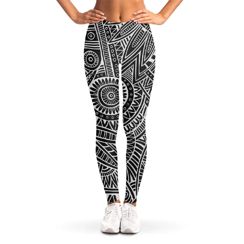 Final Markdown Hawaii Polynesian Tribal Print Women's Leggings