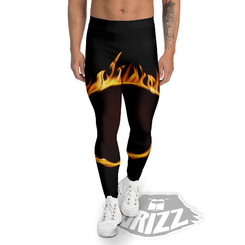 Customer Appreciation Sale Hole Burning Print Men's Leggings
