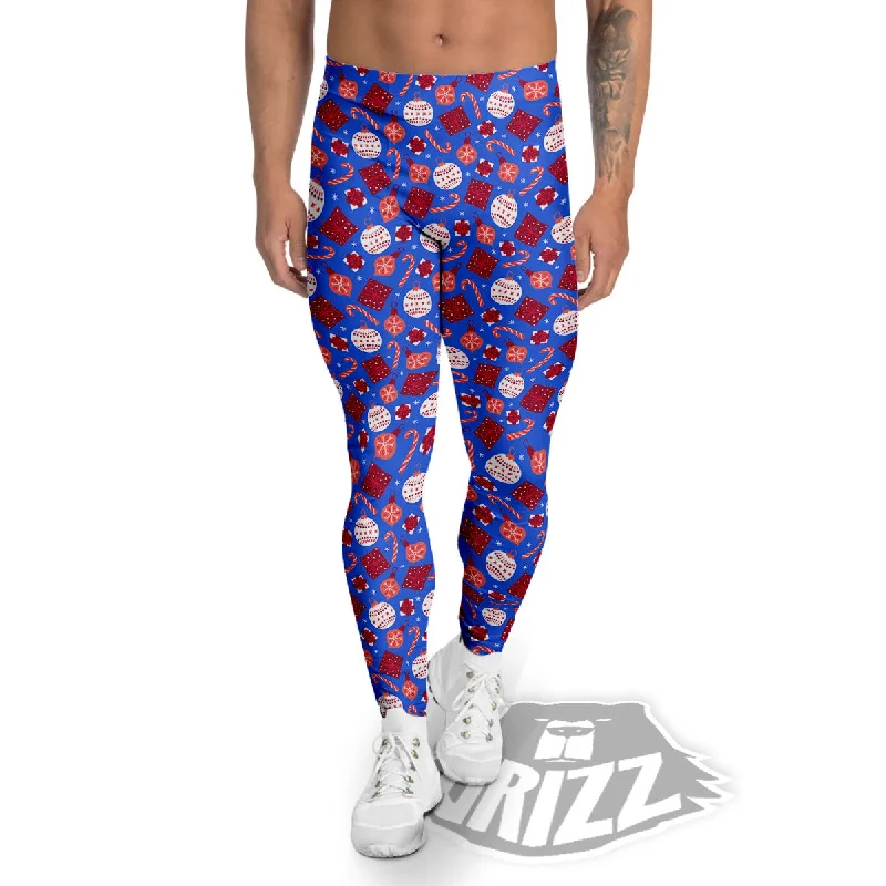 Year-End Sale Holiday Elements Christmas Print Pattern Men's Leggings