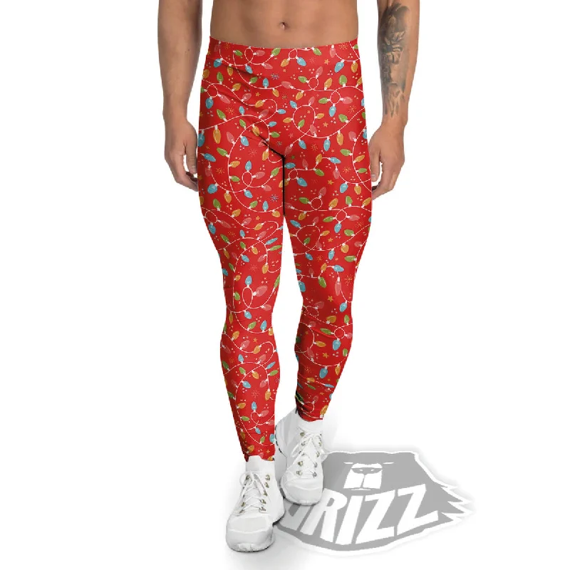 Get It Before It’s Gone Holiday Lights Christmas Print Men's Leggings