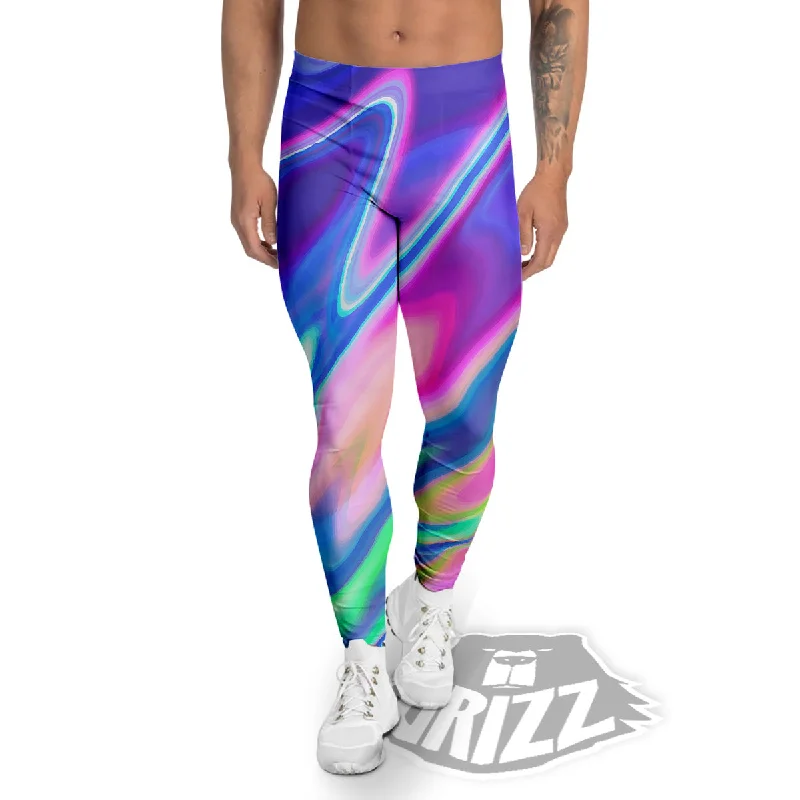 Stock Up and Save Holographic Bright Print Men's Leggings