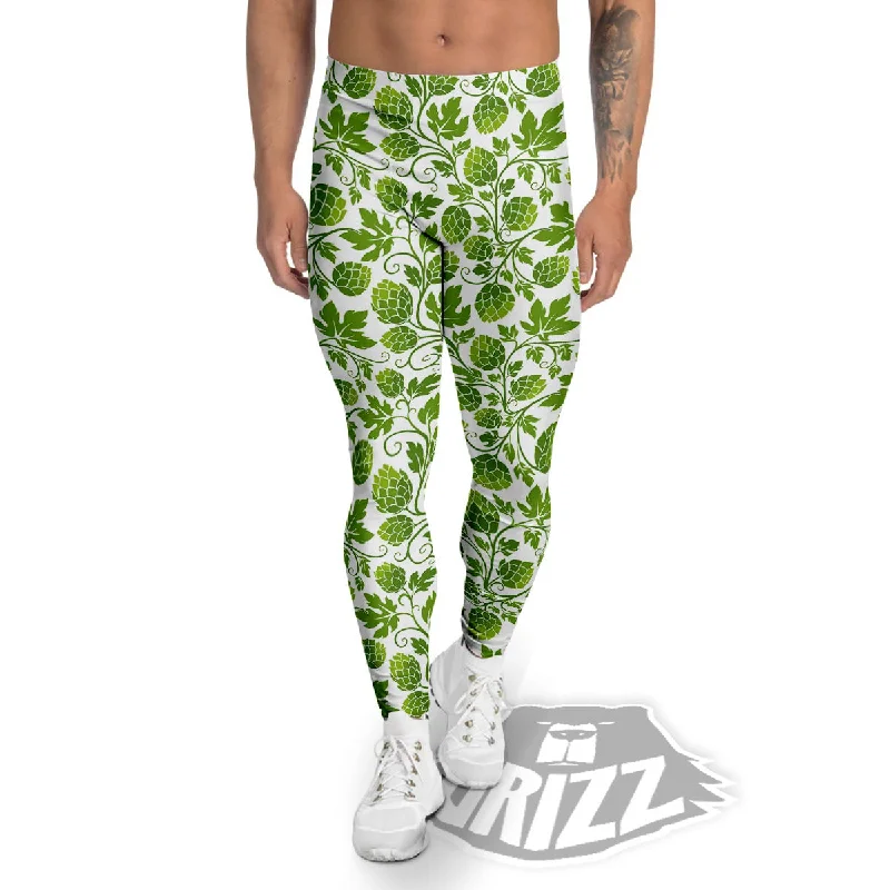 Last Chance Hop Cone Cartoon Print Pattern Men's Leggings