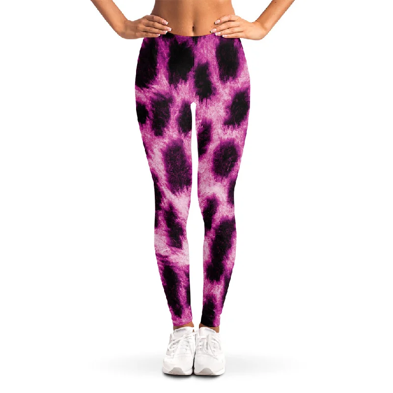 Limited Time Hot Purple And Black Cheetah Print Women's Leggings