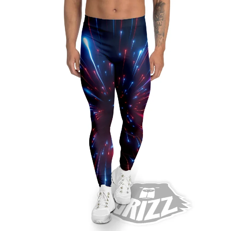 Midnight Madness Hyperspace Cosmic Print Men's Leggings