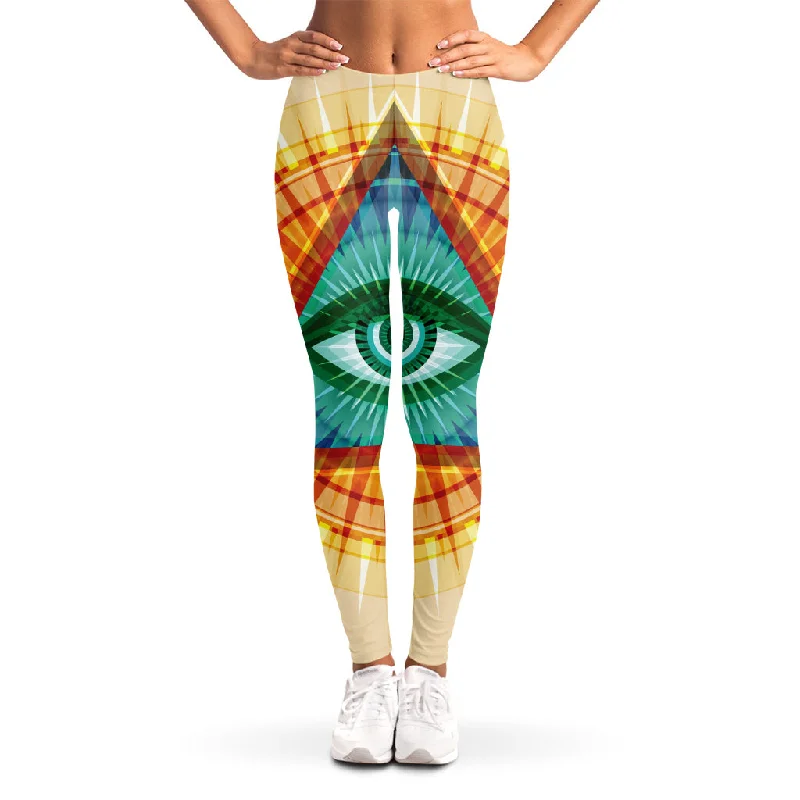 Midnight Madness Illuminati Eye of Providence Print Women's Leggings