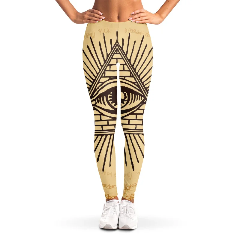 Unbeatable Prices Illuminati Eye Print Women's Leggings