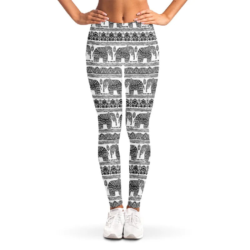 Quick Sale Indian Bohemian Elephant Pattern Print Women's Leggings