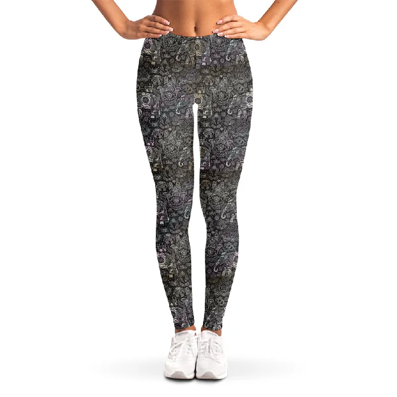 Price Reduction Indian Boho Elephant Pattern Print Women's Leggings
