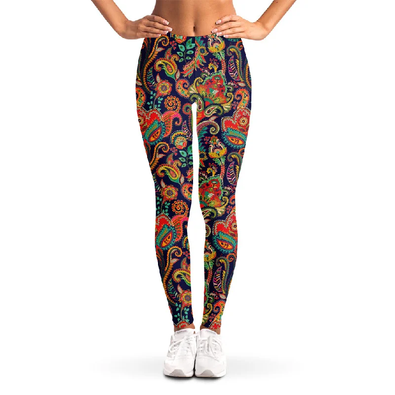 Crazy Deals Indian Paisley Pattern Print Women's Leggings