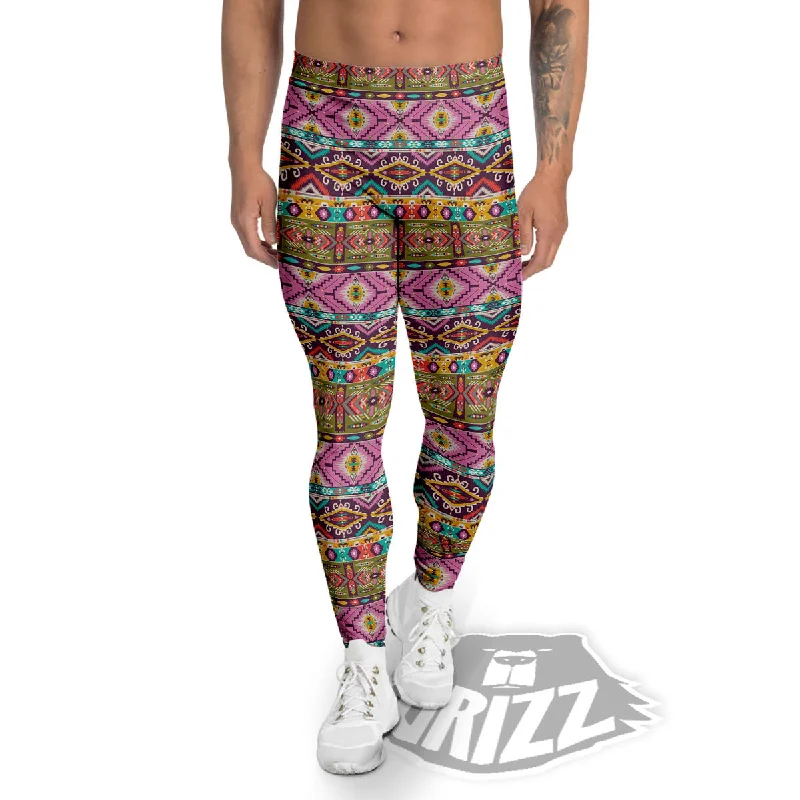 Discount Deals Inspired African Colorful Print Pattern Men's Leggings