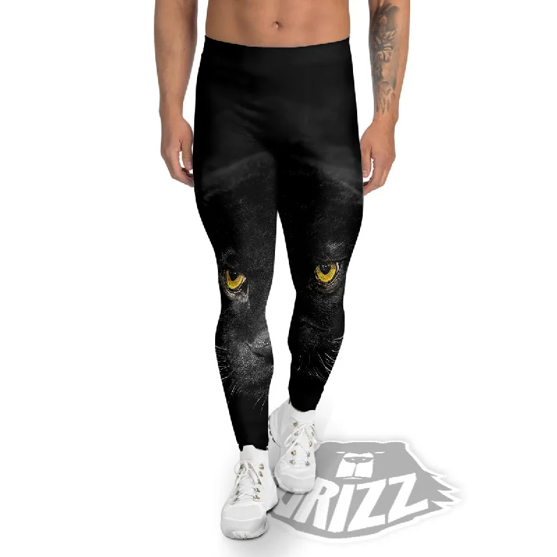 One-DAY Sale Jaguar Black Print Men's Leggings
