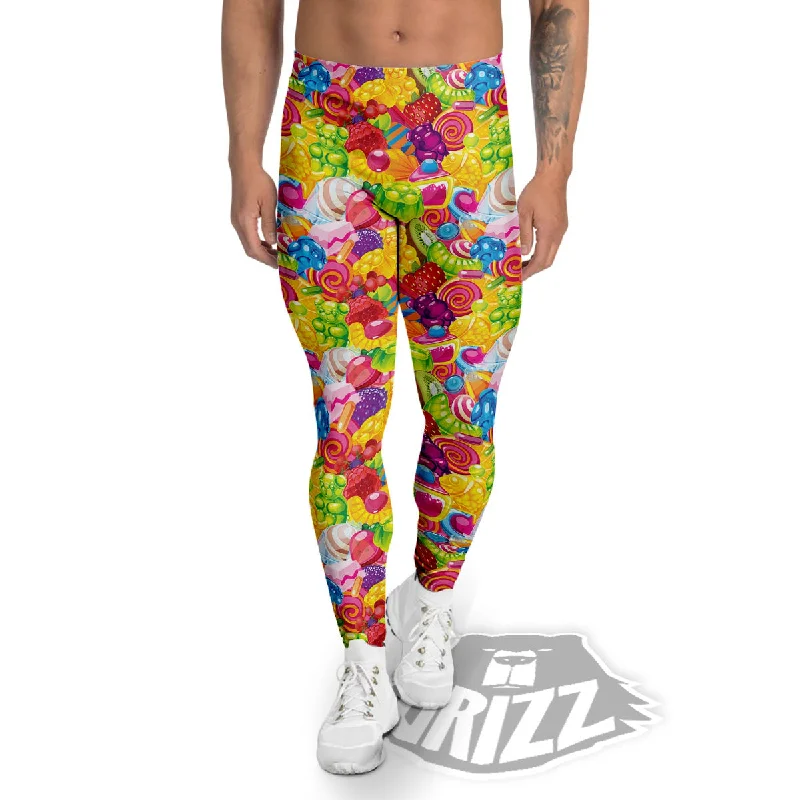 Buy More, Save More Jelly And Candy Print Pattern Men's Leggings