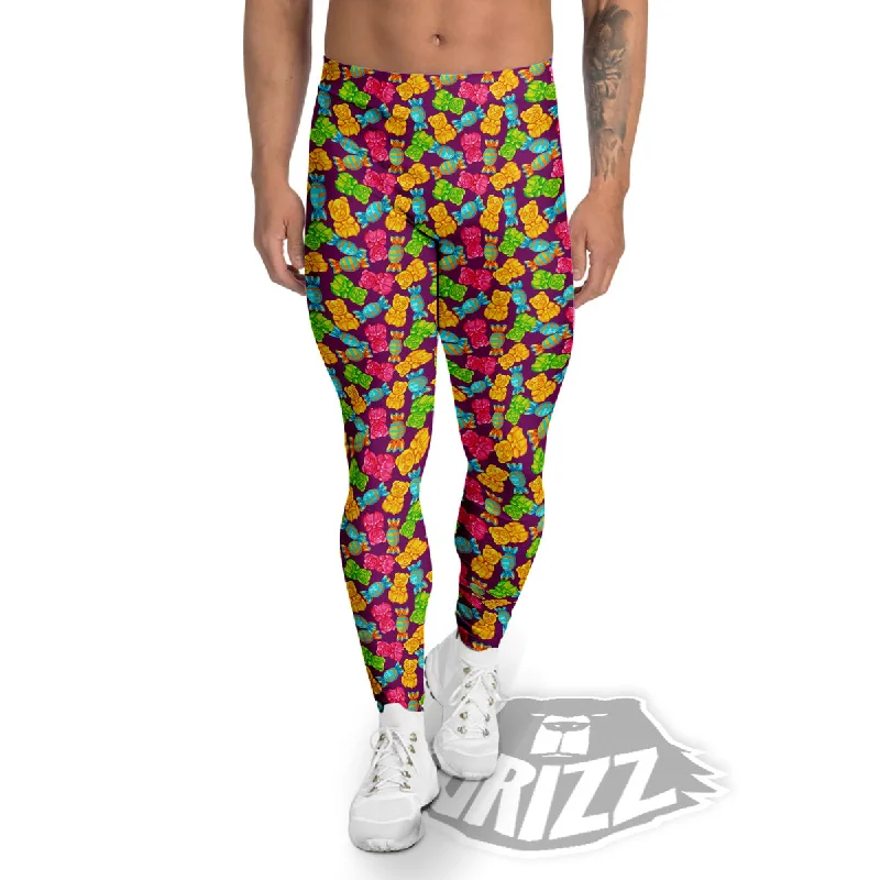 YEAR-End Clearance Jelly And Colorful Candy Print Men's Leggings
