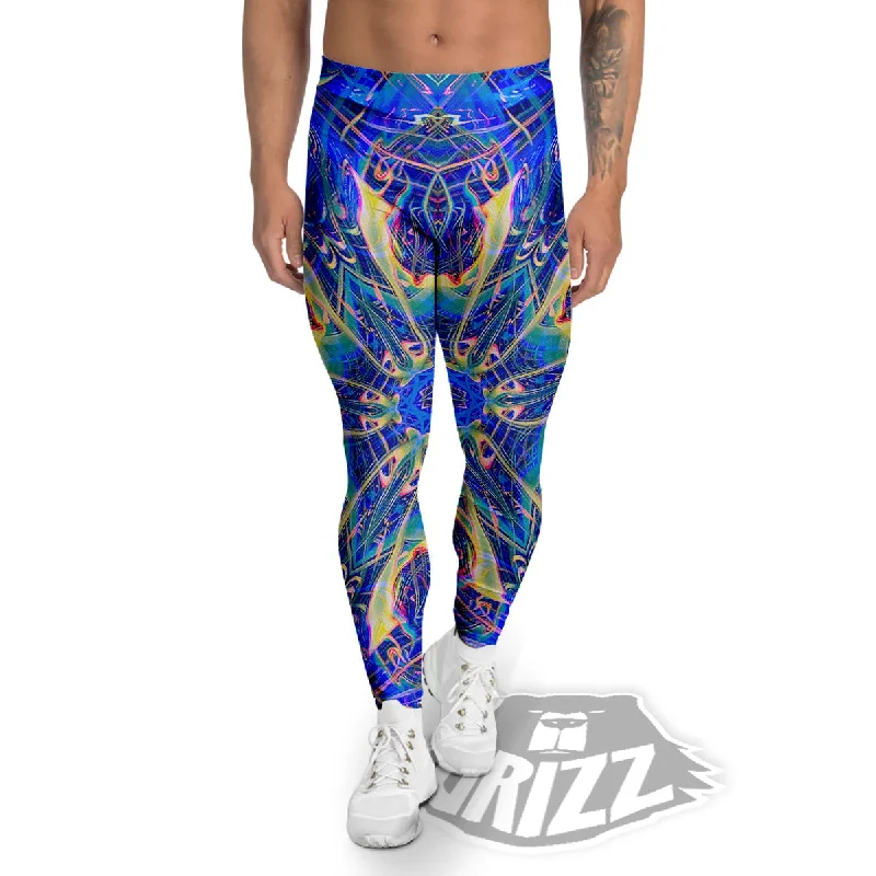 Savings Galore Kaleidoscope Blue Print Men's Leggings