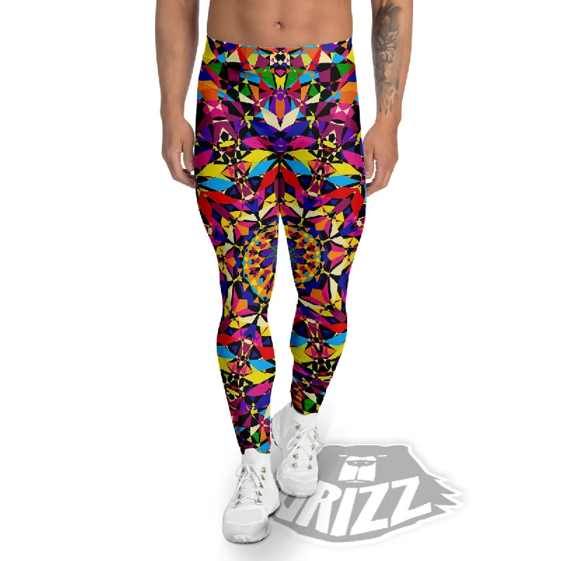 New Deals Kaleidoscope Colorful Print Men's Leggings