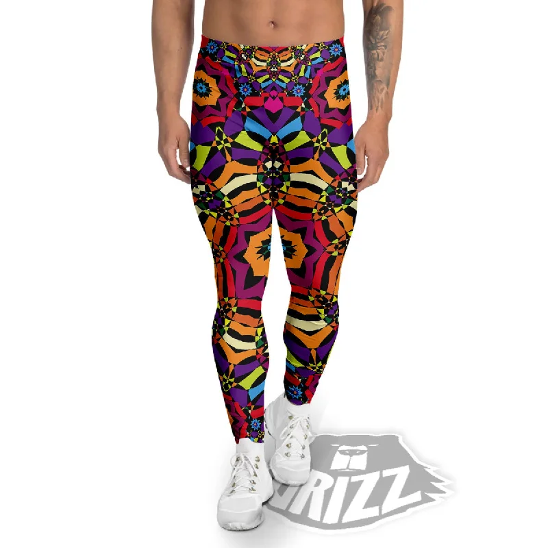 Markdowns Kaleidoscope Psychedelic Colorful Print Men's Leggings
