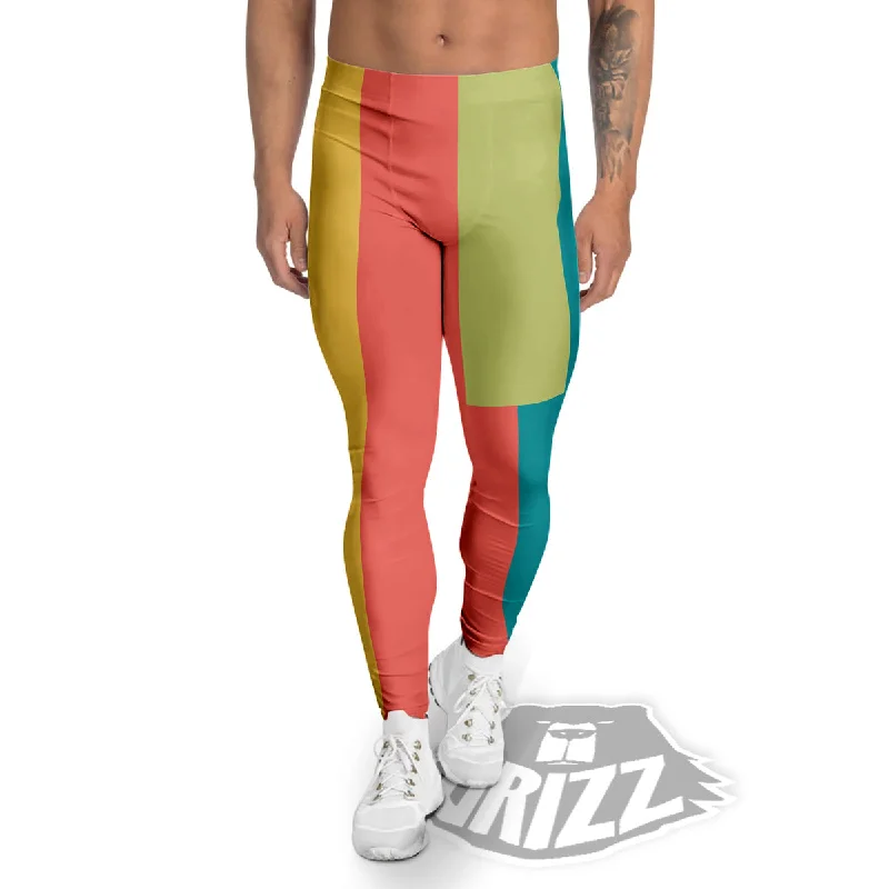 Limited Availability Keyboard Piano Colorful Print Men's Leggings