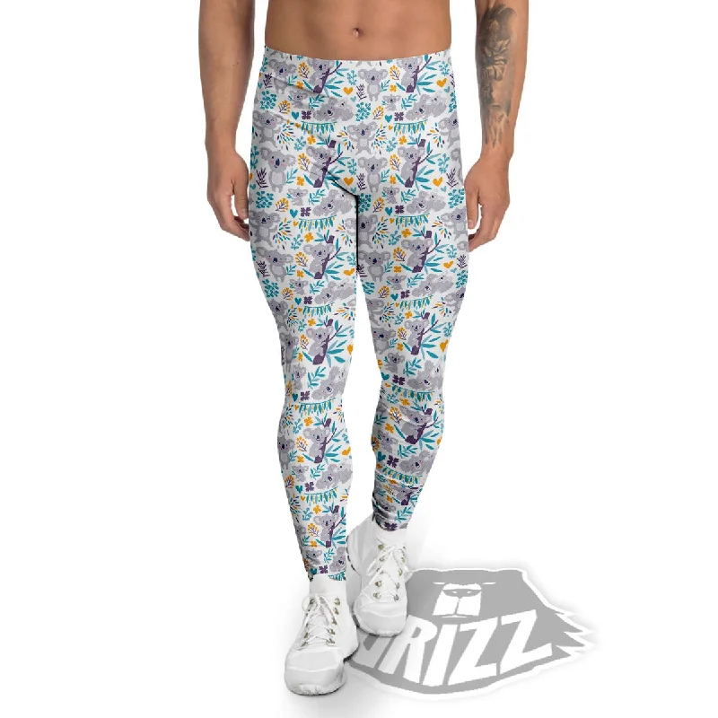 Discount Extravaganza Koala Cartoon Print Pattern Men's Leggings