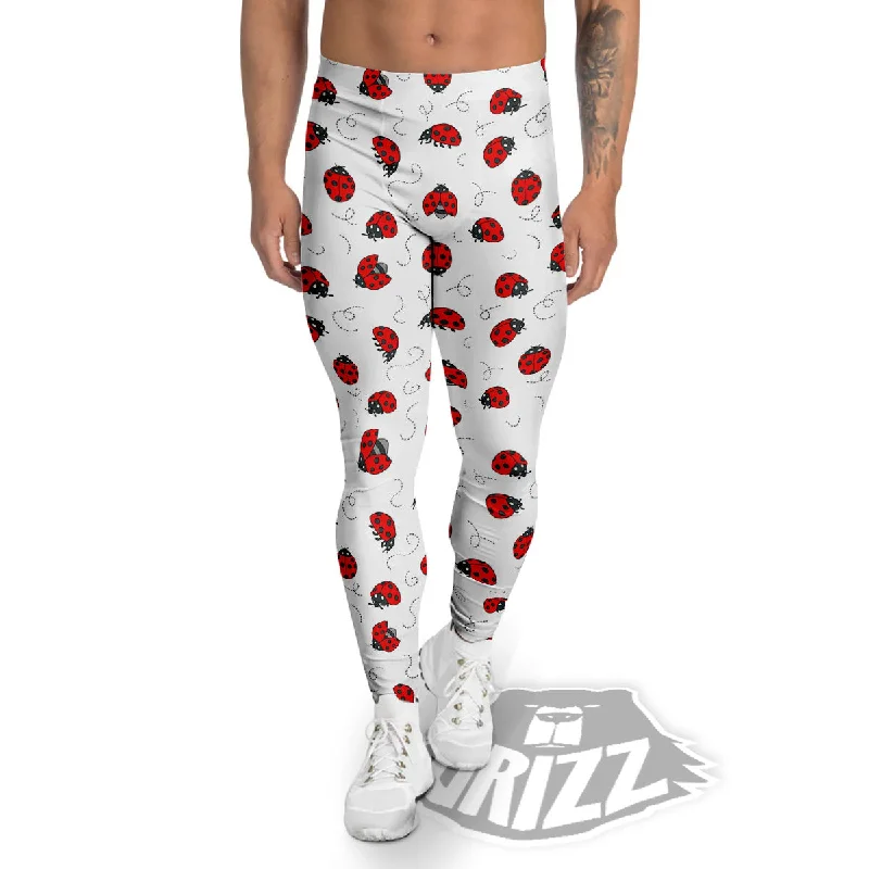 Inventory Reduction Ladybird Cartoon Print Pattern Men's Leggings
