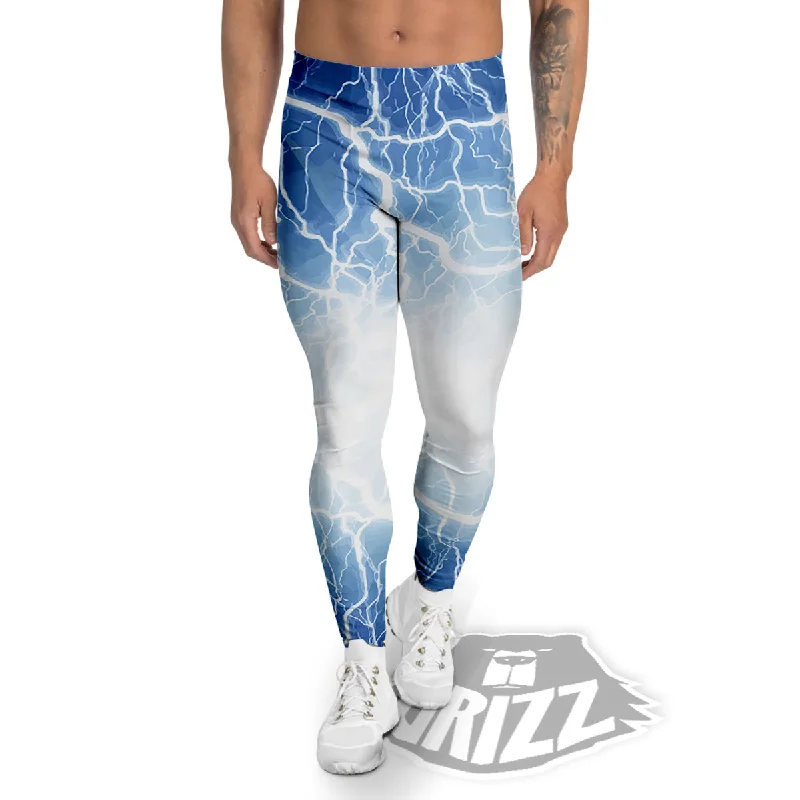 Buy More, Save More Lightning Blue Print Men's Leggings