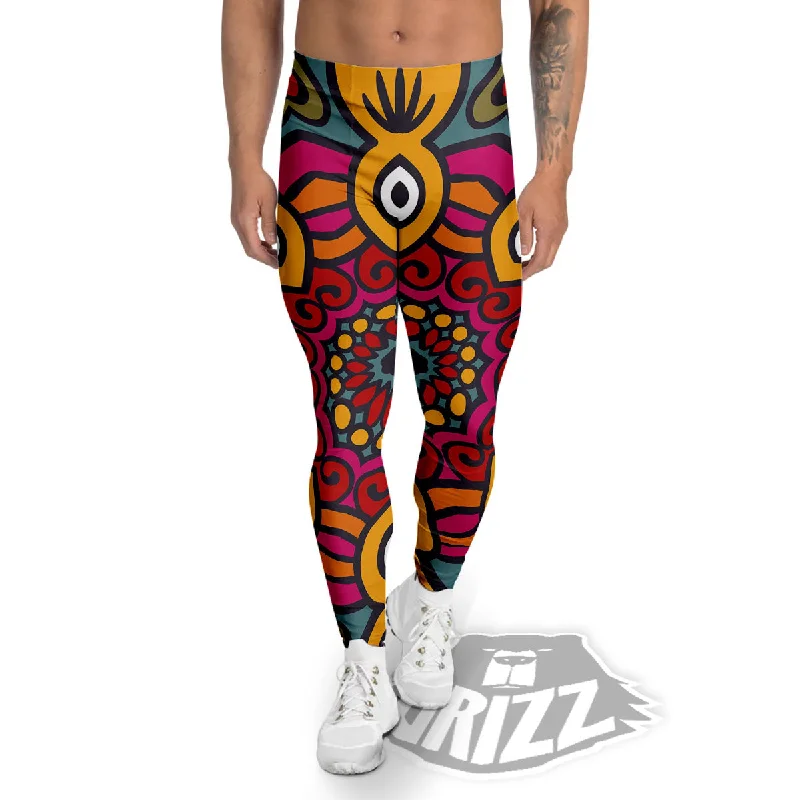 Lowest Price Mandala Bohemian Native Print Pattern Men's Leggings