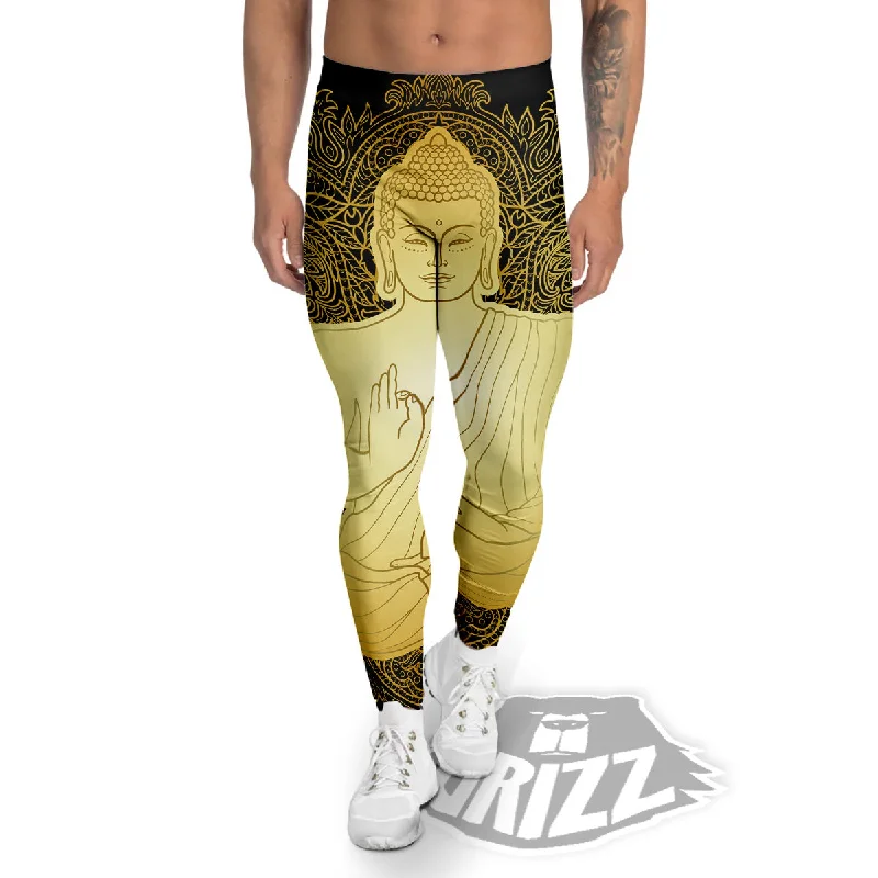 Fantastic Offers Mandala Buddha Statue Print Men's Leggings