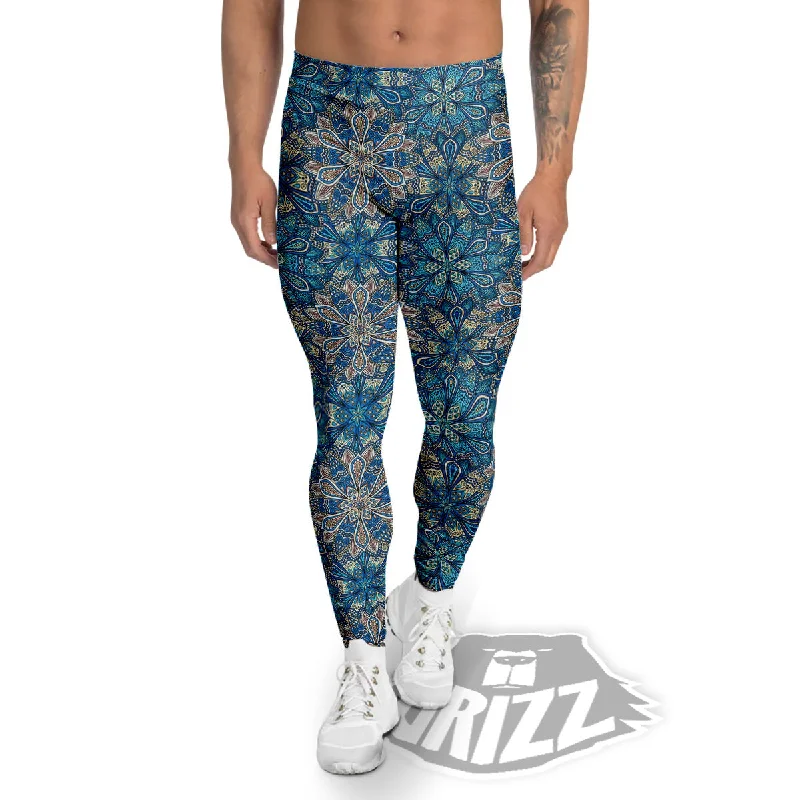 Daily Deals Mandala Floral Boho Chic Print Men's Leggings