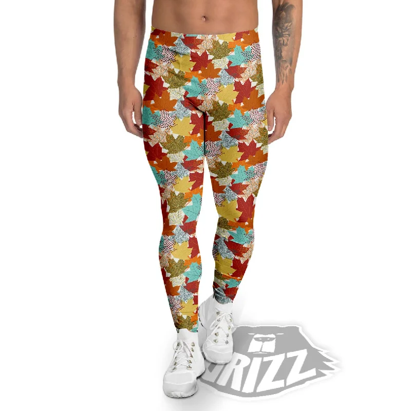 Today's Special Maple Leaf Canadian Print Pattern Men's Leggings