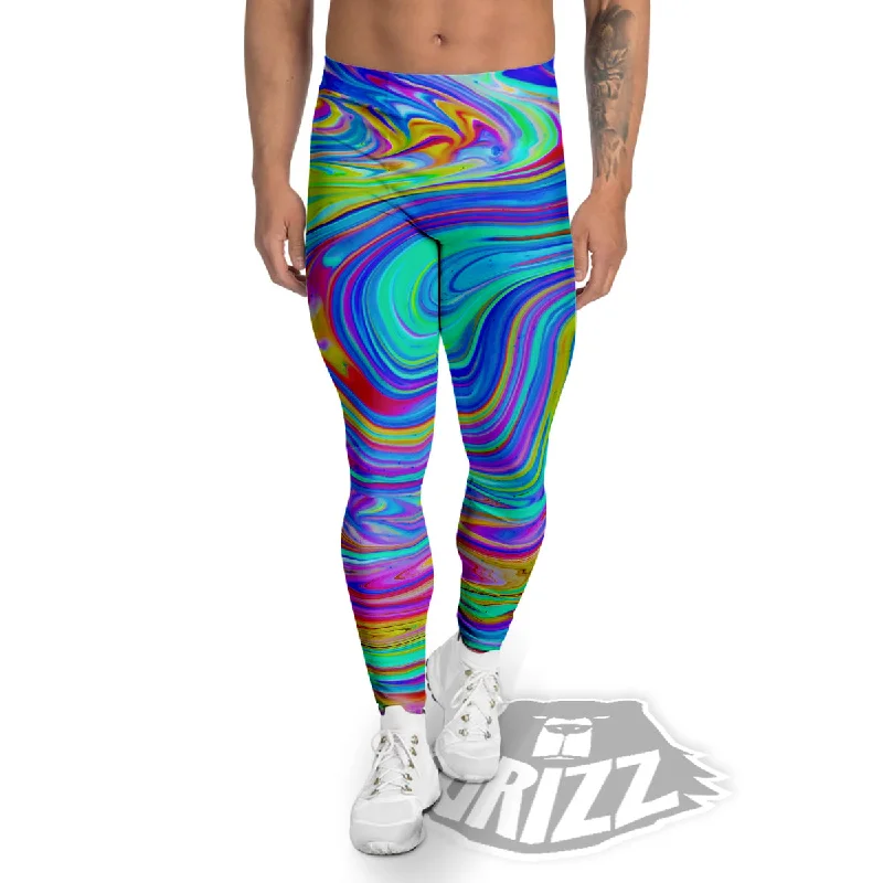 Today’s Deal Melt Acid Colorful Print Men's Leggings